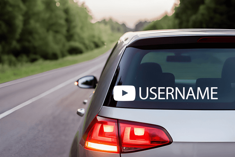 YouTube Username Social Media Vinyl Decal Sticker