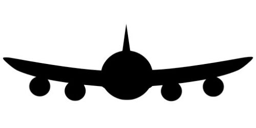 Airplane Jumbo Jet 737 Airbus Flying Pilot Four Jet Engine Vinyl Car Decal
