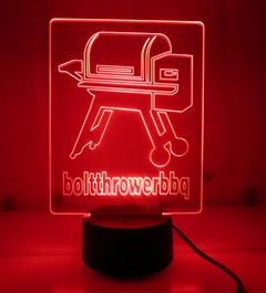 BBQ Smoker Custom Business LOGO LED Lamp & Remote Control