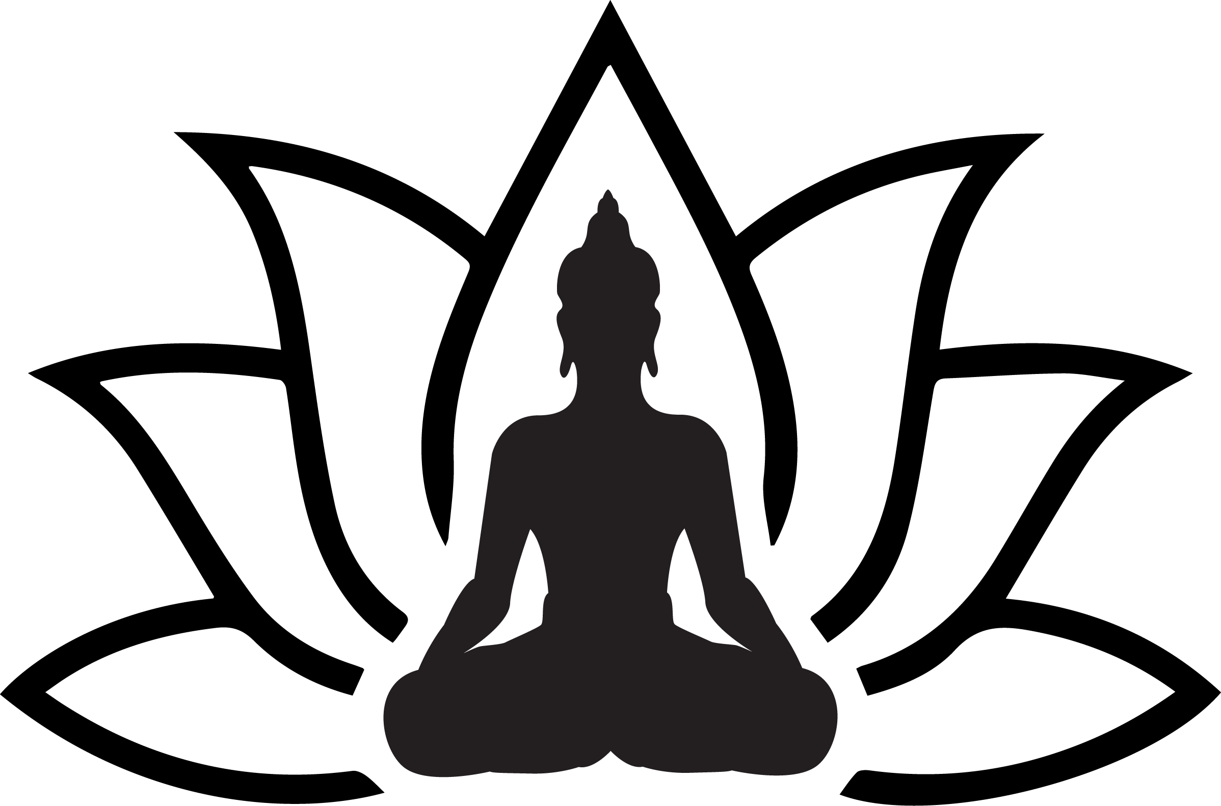 Buddha Buddhist Yoga Lotus Flower Outline Vinyl Decal Sticker