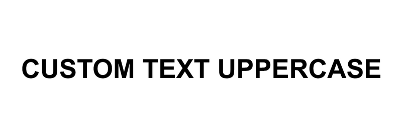Custom Text Uppercase Vinyl Decal Sticker