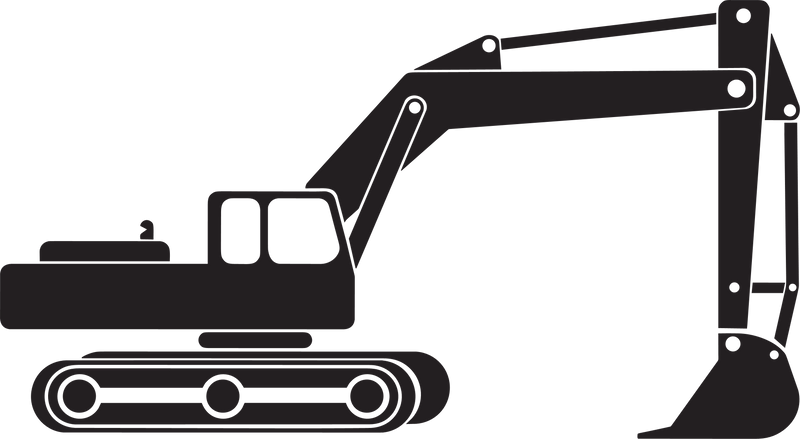 Excavator Heavy Machine Digging Decal Sticker