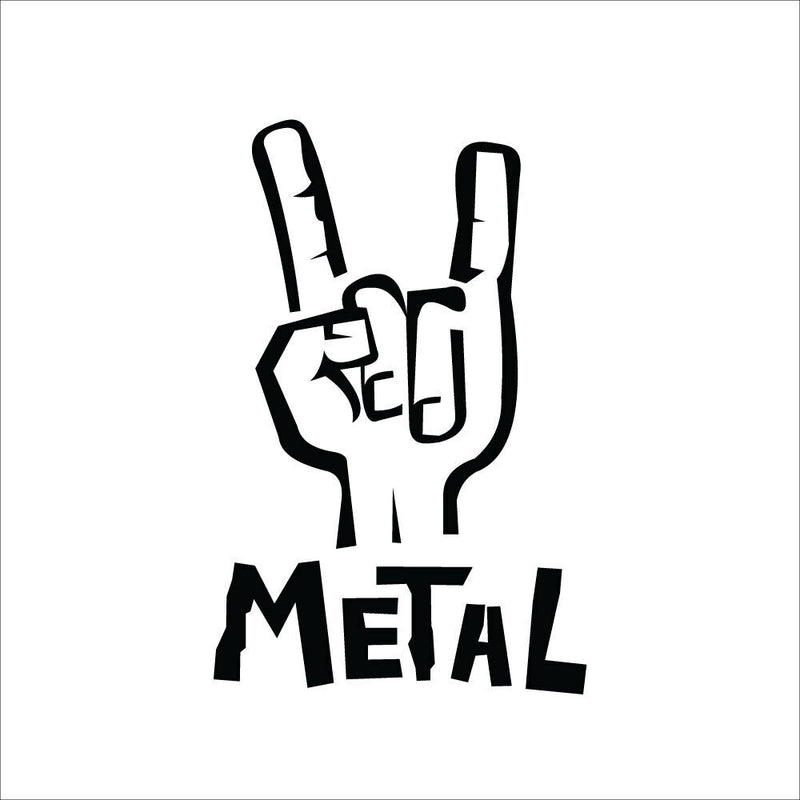 METAL HAND Vinyl Decal Sticker Car Window Laptop Music Rock n Roll