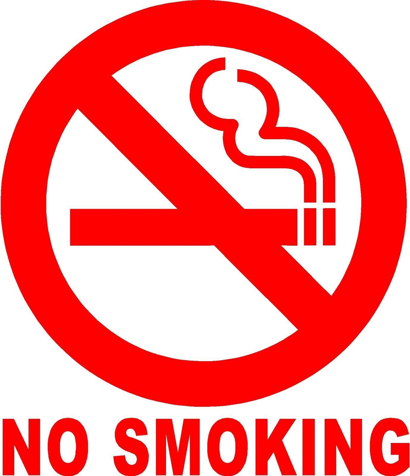 No smoking sign vinyl decal sticker circle  door window wall