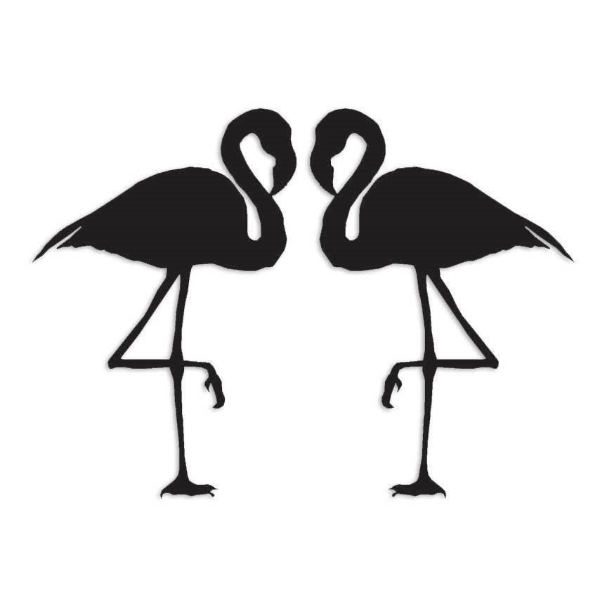 Pair of Flamingos Decal Sticker