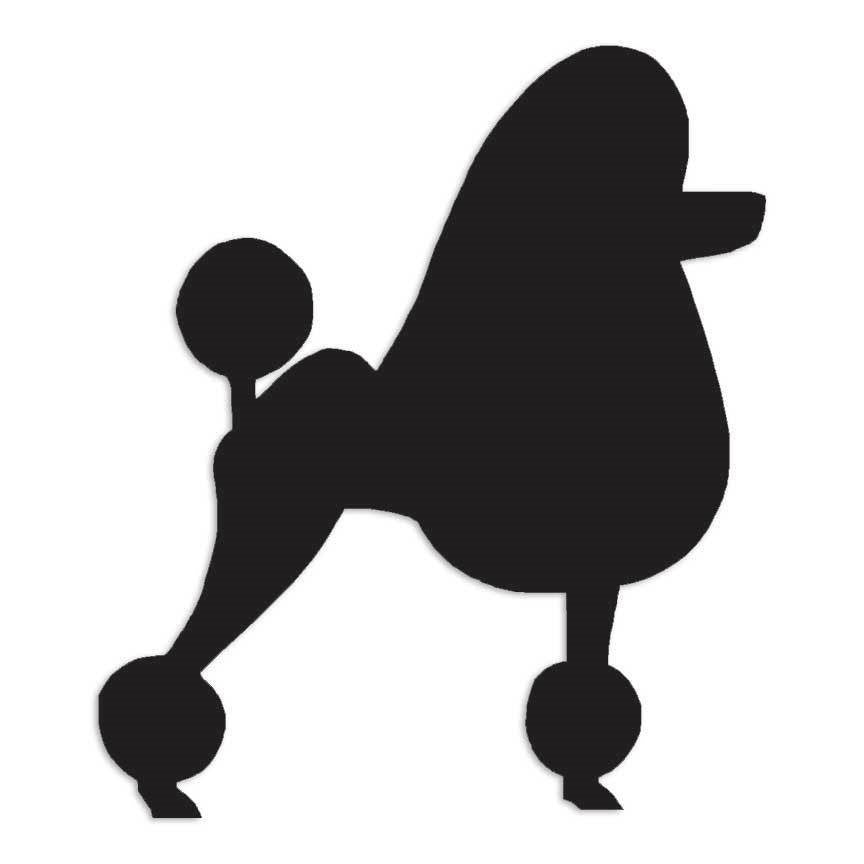 Poodle Dog Breed Silhouette Decal Sticker
