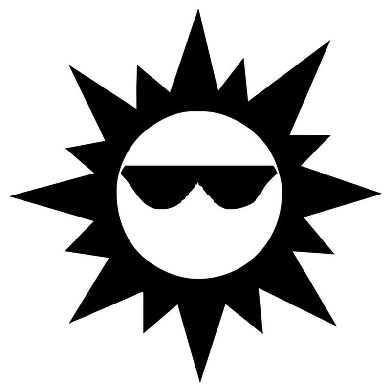 Sun with sunglasses