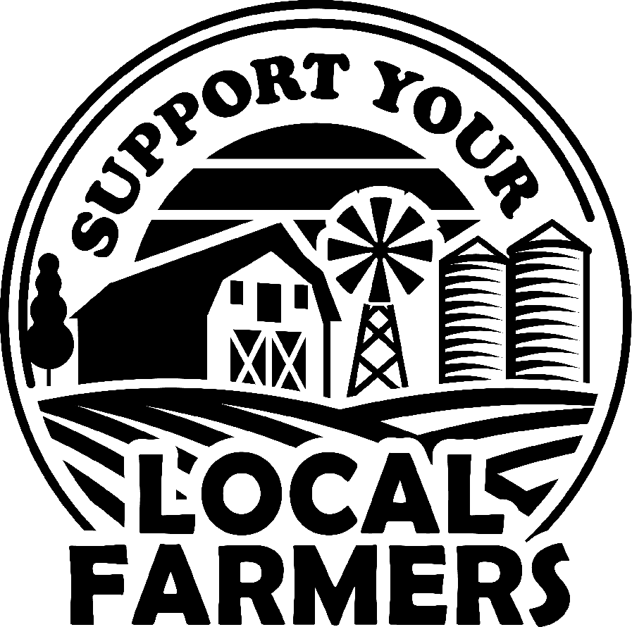 Support Your Local Farmer Farm Life Text Circle Vinyl Decal Sticker