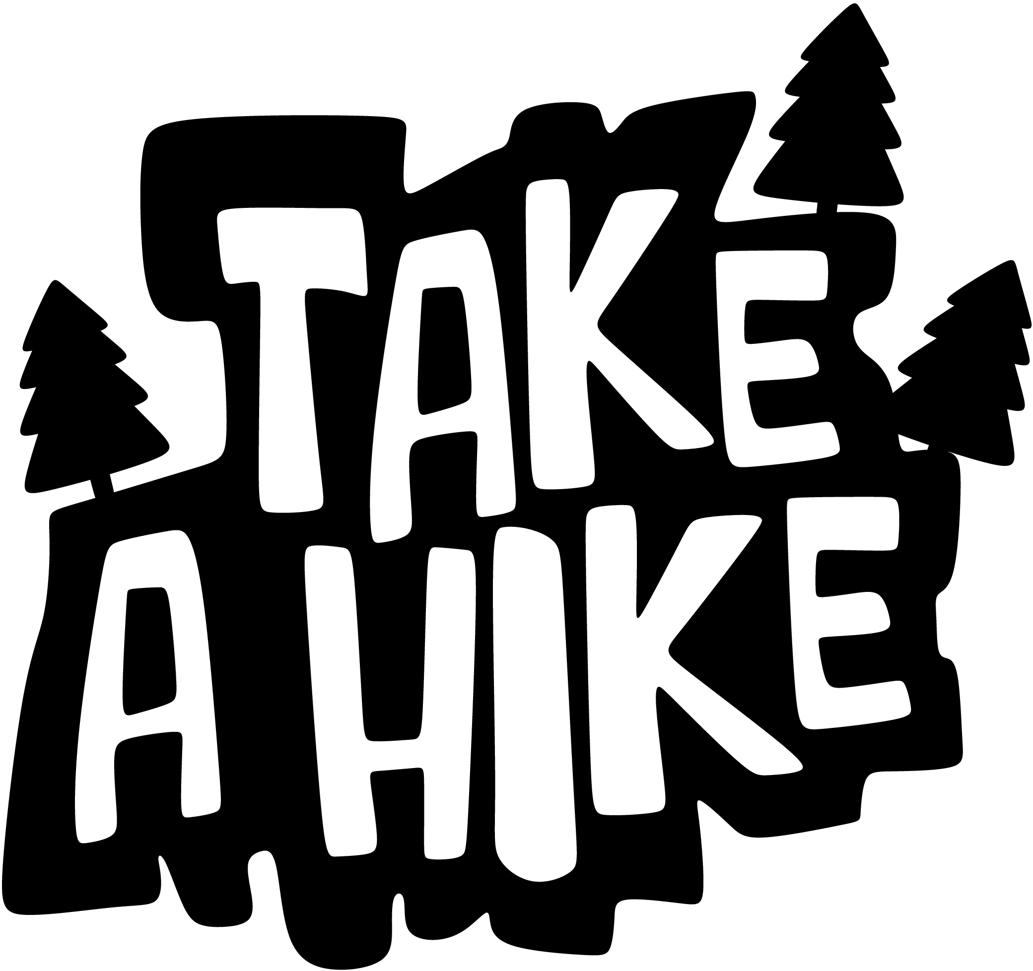 Take A Hike Nature Walk Woods Text Tree Outdoors Vinyl Decal Sticker