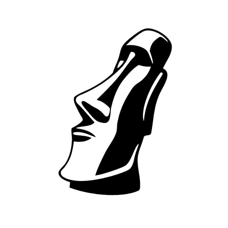 Tiki Head Easter island Silhouette Vinyl Sticker Car Decal