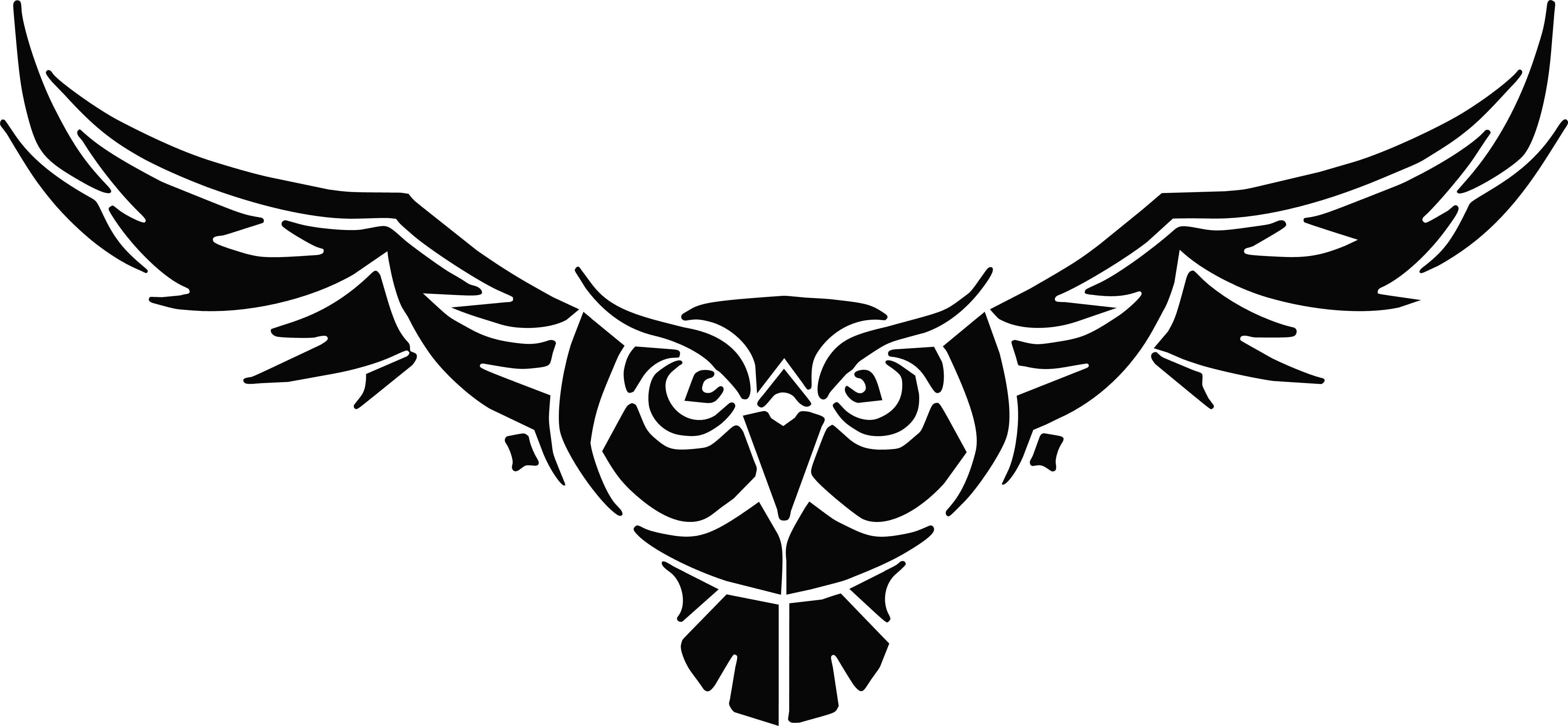 Tribal Flying Owl Wings Flapping Laptop Locker Truck Window Wall sticker decal