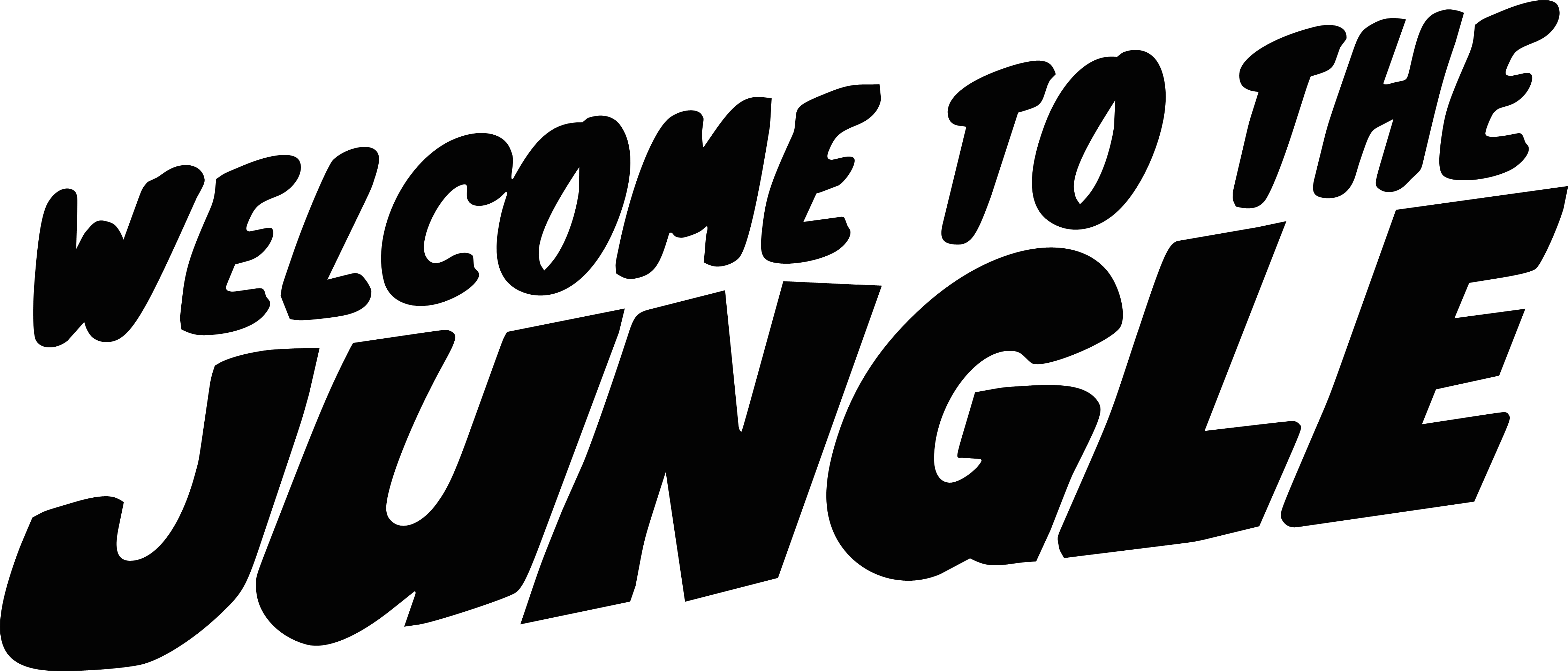 Welcome To The Jungle Text Vinyl Decal Sticker