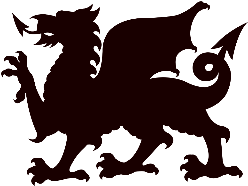 Welsh Dragon Wales Symbol Vinyl Style 4 Silhouette Decal Sticker