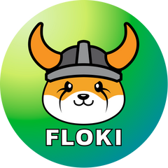 25 Floki Coin Inu Shiba Dog Crypto Green Color 2 Inch Round Sticker