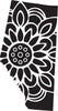 Alberta Map Canada Flower Beautiful Mandala Vinyl Decal Sticker