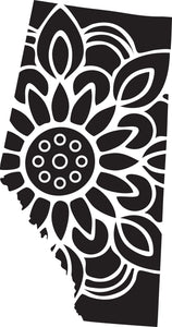 Alberta Map Canada Flower Beautiful Mandala Vinyl Decal Sticker