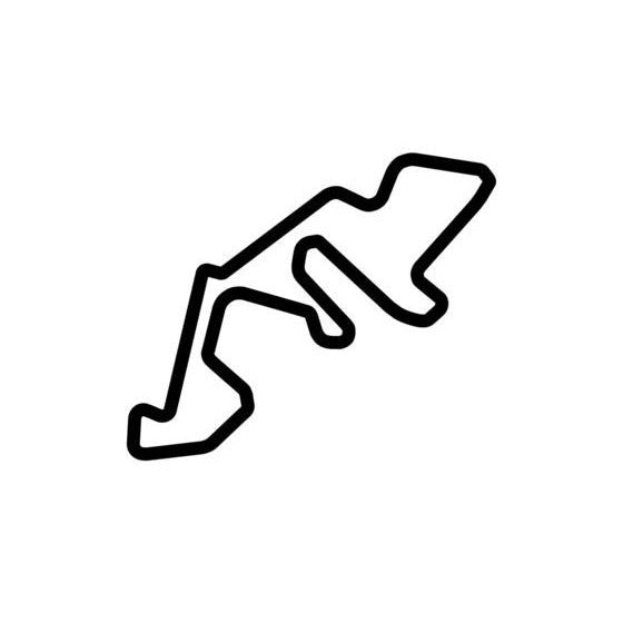 Autobahn Country Club Full Circuit Race Track Outline Vinyl Decal Sticker