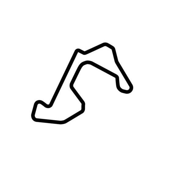 Autobahn Country Club South Circuit Race Track Outline Vinyl Decal Sti ...