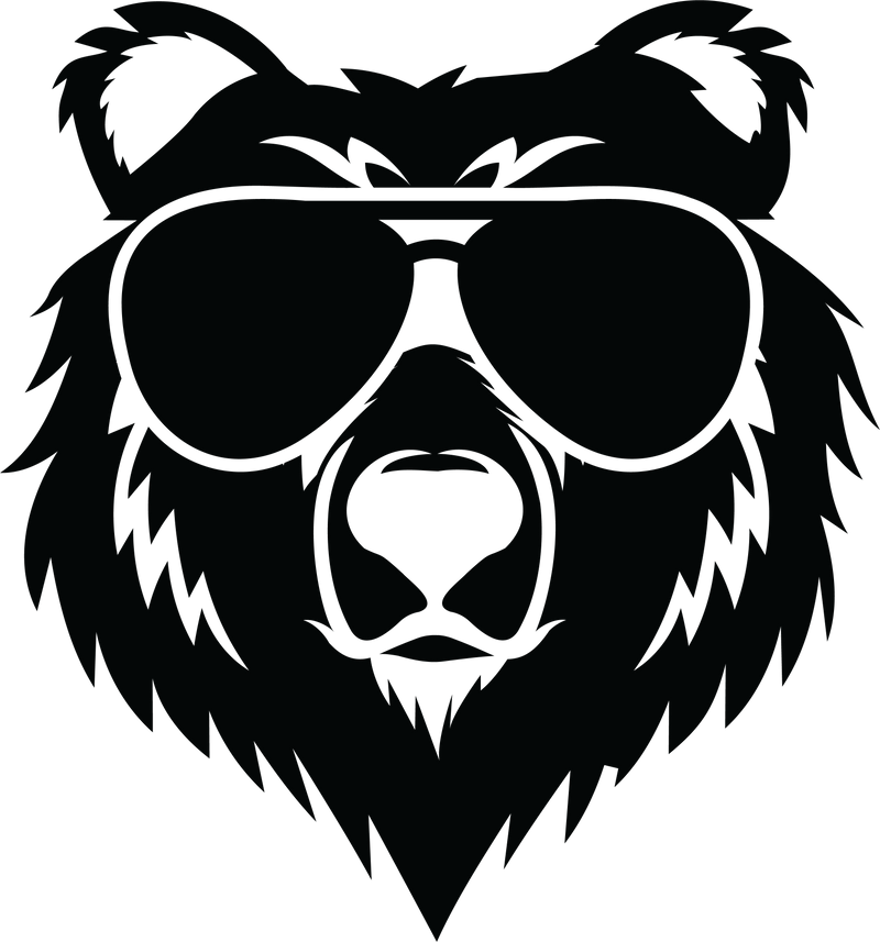 Bear In Sunglasses Polar Grizzly Animal Vinyl Decal Sticker