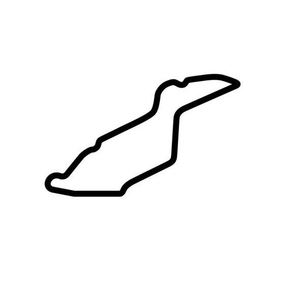 Bedford Autodrome West Circuit Race Track Outline Vinyl Decal Sticker