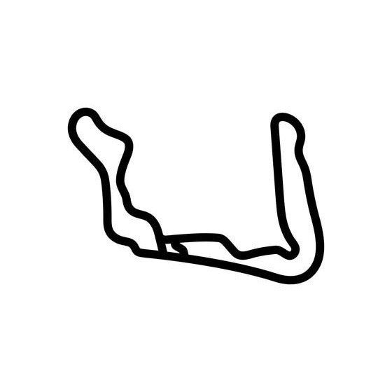 Bilster Berg Drive Resort Circuit Race Track Outline Vinyl Decal Sticker