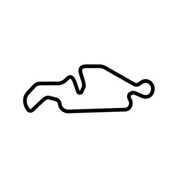 Calspeed Karting Classico Course Circuit Race Track Outline Vinyl Decal Sticker