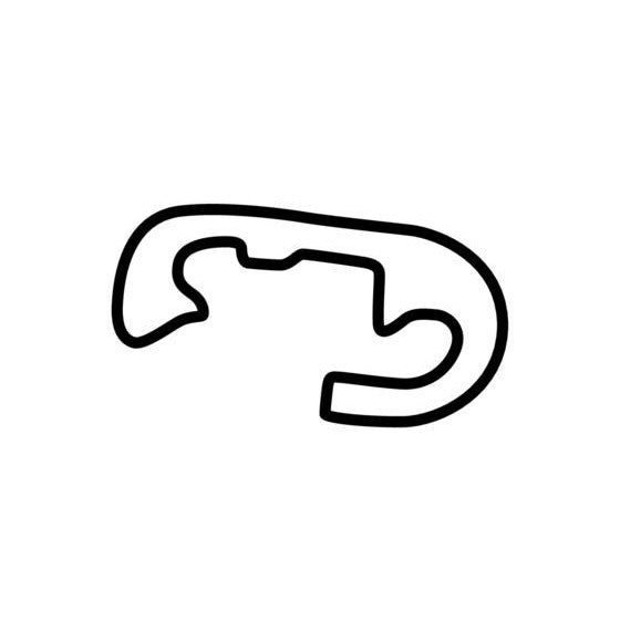 Chambley Circuit Short Circuit Race Track Outline Vinyl Decal Sticker