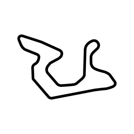 Club Motorsports 25 Circuit Race Track Outline Vinyl Decal Sticker