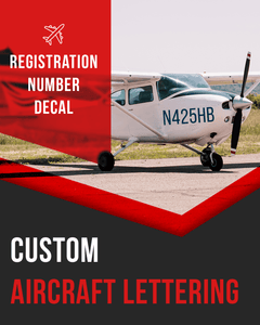 Custom Aircraft Lettering and Registration Numbers Digits Vinyl Decal Sticker