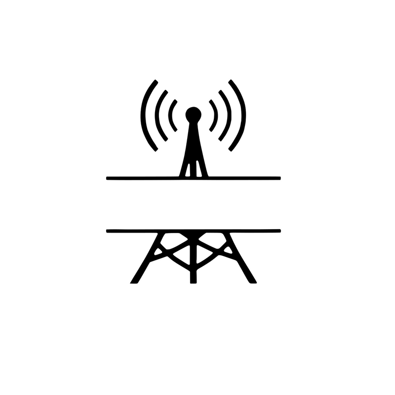 Custom Call Sign Ham Radio GMRS Tower Amateur Radio Antenna Vinyl Decal Sticker
