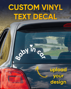 Custom Text Upload Your Own Font Design Vinyl Decal Sticker