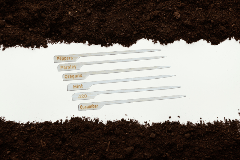 Customizable Personalized Wood Bamboo Garden Identifier Tags Stakes Sticks (Set of 6)