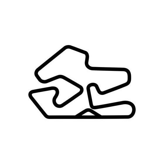 Dallas Karting Complex Circuit Race Track Outline Vinyl Decal Sticker