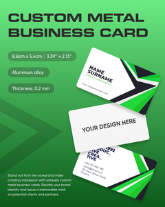 Custom Metal Business Card - 8 Pack