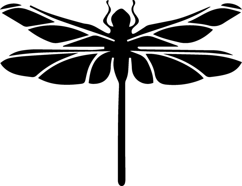 Dragonfly Detailed Wings Flying Bug Insect Summer Spring Nature Vinyl Decal Sticker Style 3
