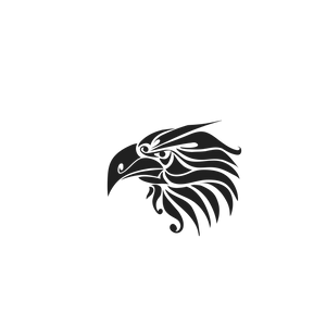 Eagle Head Tribal Style Bald American Bird Vinyl Decal Sticker