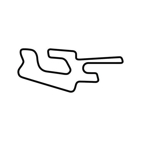 Eagles Canyon Raceway Circuit Race Track Outline Vinyl Decal Sticker