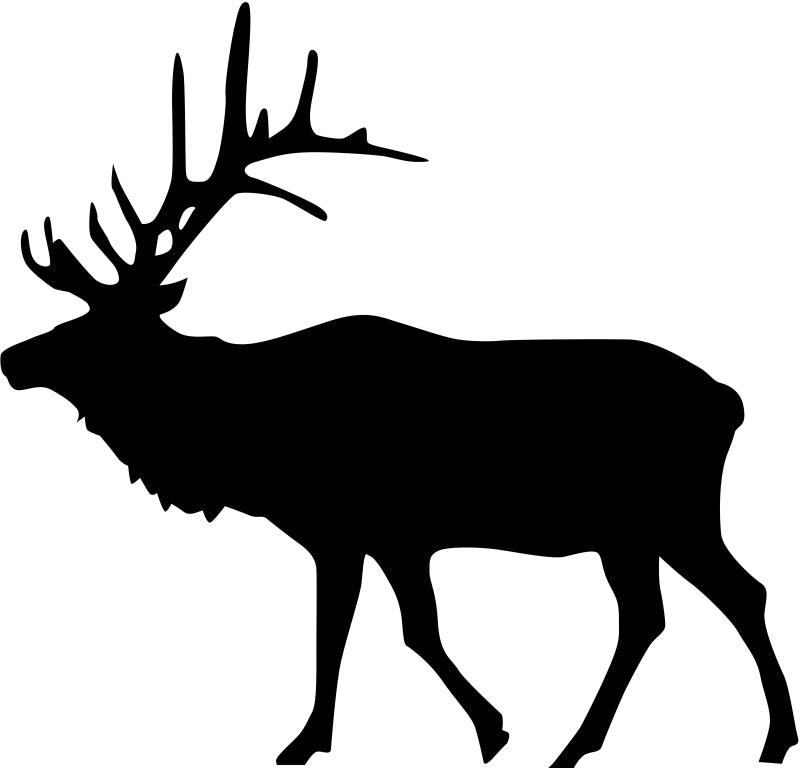 Elk Standing Walking With Large Antlers Hunting Wildlife Forest Animal Trophy Hunter Vinyl Decal Sticker