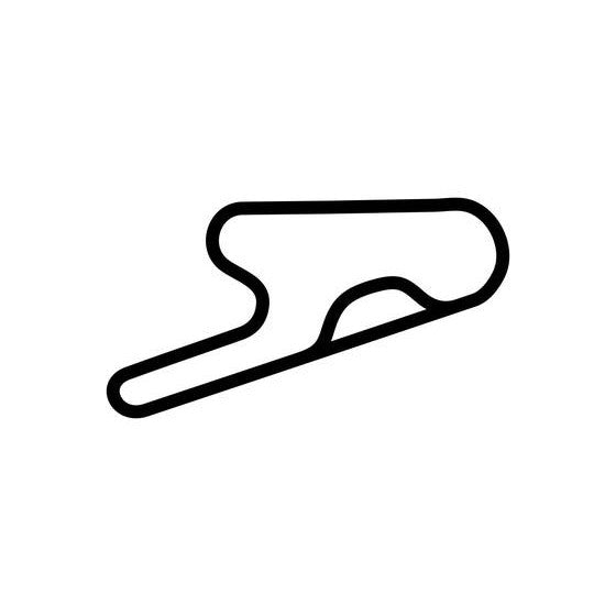 F1 Outdoors Kart Banked Track Circuit Race Track Outline Vinyl Decal Sticker