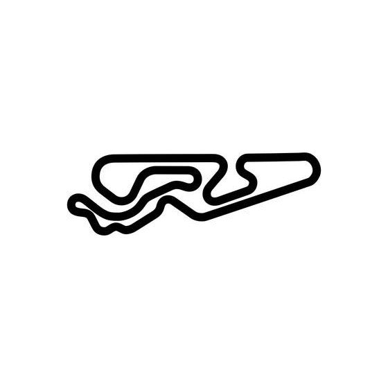 F1 Outdoors Kart Daytona Circuit Race Track Outline Vinyl Decal Sticker