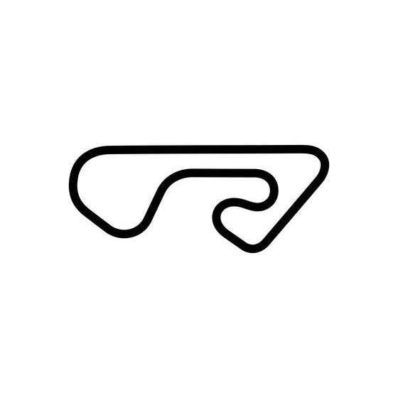 F1 Outdoors Kart Fountain Track Circuit Race Track Outline Vinyl Decal Sticker
