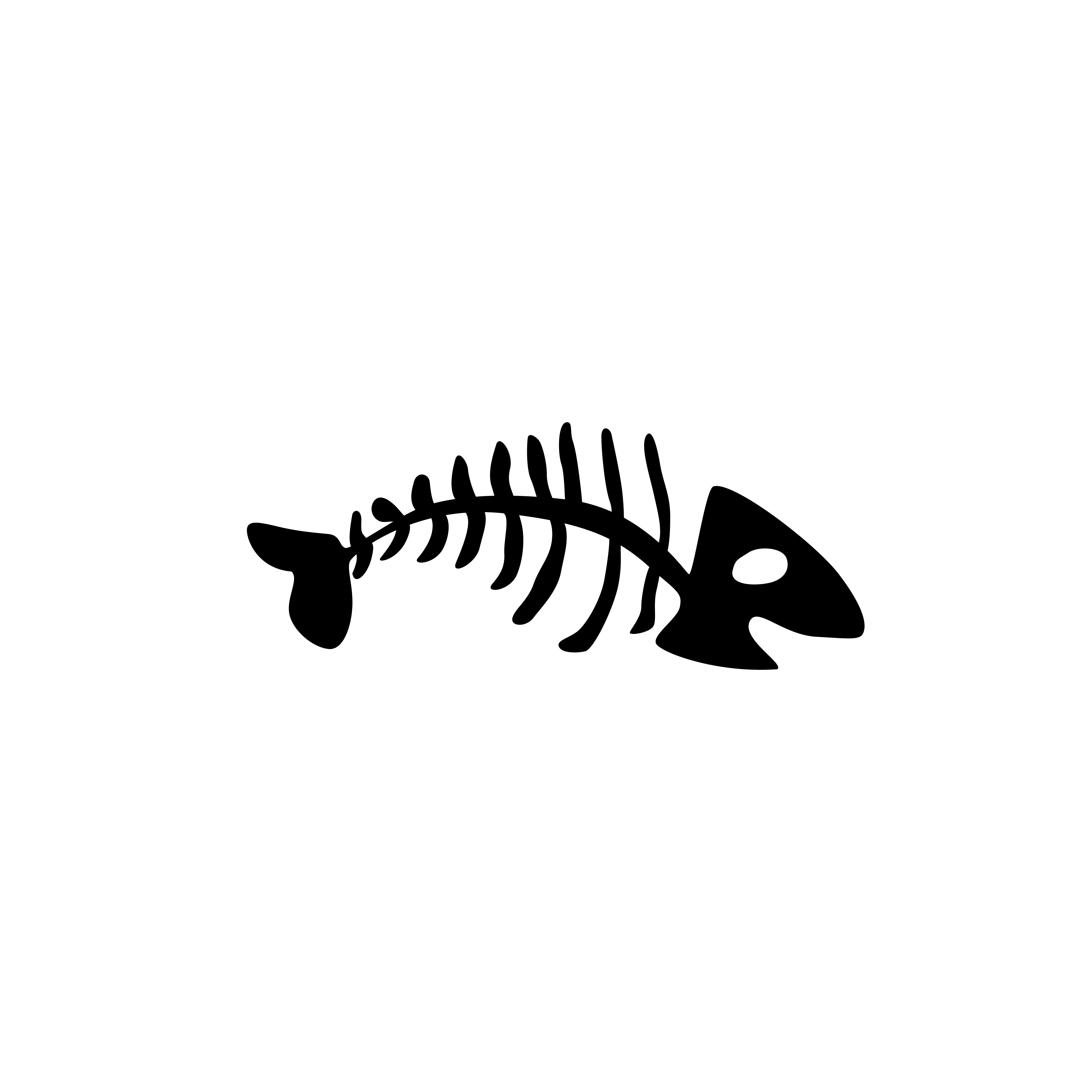 Fish Bones Skeleton Animal Fishing Vinyl Decal Sticker Style-25 ...