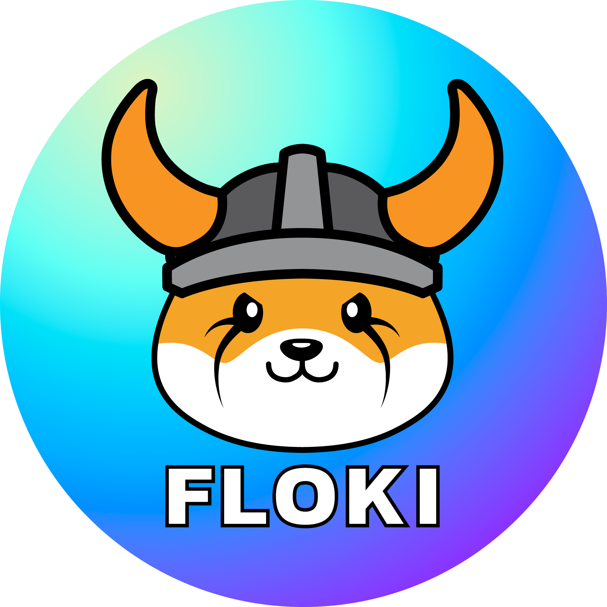 25 Floki Coin Inu Shiba Dog Crypto Meme Blue Color 2 Inch Round Sticke ...