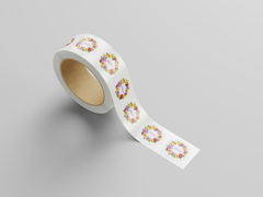 Floral Design 2 Add Your Custom Text Round Circle Sticker Label