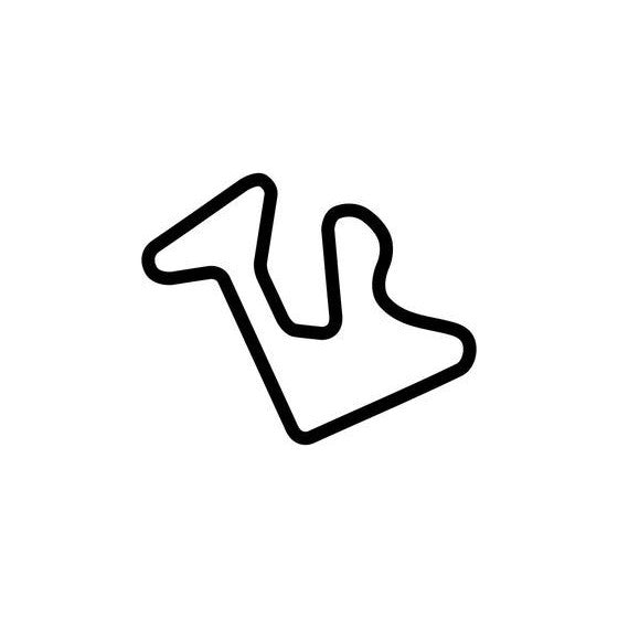 Gingerman Raceway Original Course Circuit Race Track Outline Vinyl Decal Sticker