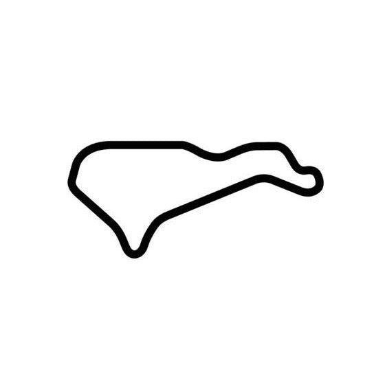 Grandsport Speedway Circuit Race Track Outline Vinyl Decal Sticker