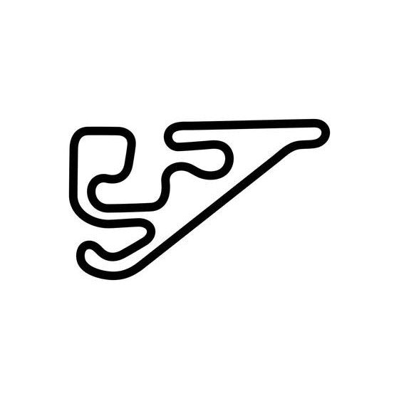 Grange Motor Circuit Race Track Outline Circuit Race Track Outline Vinyl Decal Sticker