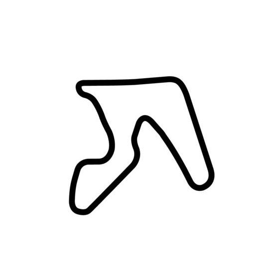 Hallett Motor Racing Circuit Race Track Outline Vinyl Decal Sticker