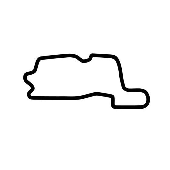 Heartland Park Of Topeka 3 Circuit Race Track Outline Vinyl Decal Sticker