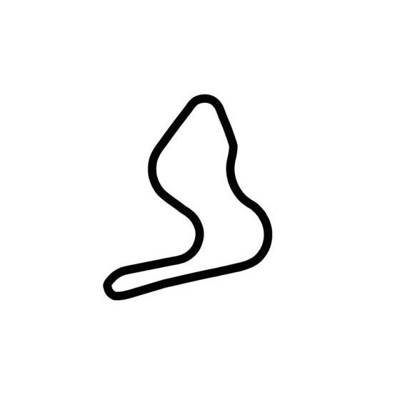 Inde Motorsports Ranch North Course Circuit Race Track Outline Vinyl Decal Sticker